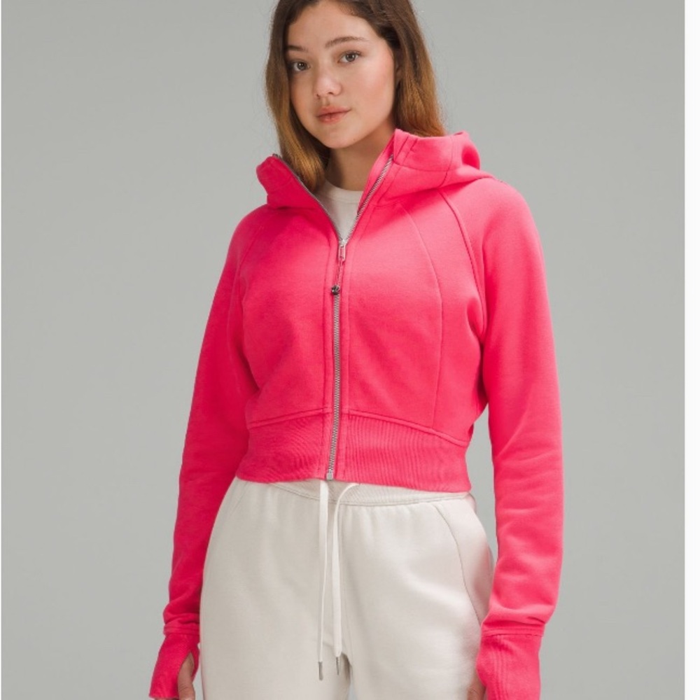 Lululemon cropped full zip scuba